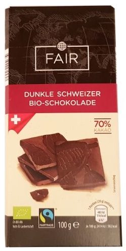 Chocolats Halba, Fairtrade Dunkle Schweizer Bio-Schokolade 70 kakao, ciemna czekolada ekologiczna Fair, copyright Olga Kublik