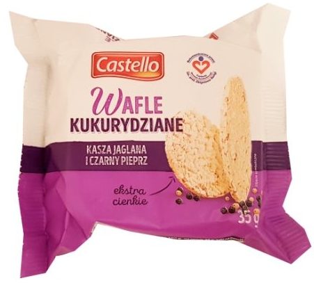 Good Food, Castello Wafle kukurydziane ekstra cienkie kasza jaglana i czarny pieprz, copyright Olga Kublik