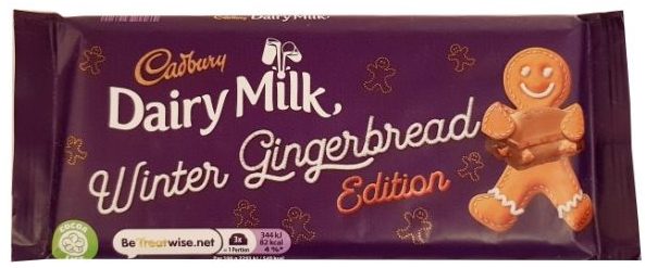 Cadbury, Dairy Milk Winter Gingerbread Edition, mleczna czekolada piernikowa z ciasteczkami korzennymi, copyright Olga Kublik