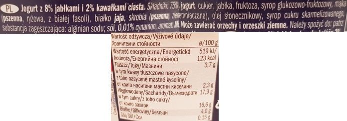 McEnnedy, jogurt Type Apple Pie Lidl, Tydzień Amerykański, skład i wartości odżywcze, copyright Olga Kublik