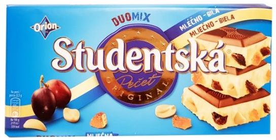 Nestle, Orion Studentska Duo Mix czekolada mleczno-biała z galaretkami, rodzynkami i orzechami, copyright Olga Kublik