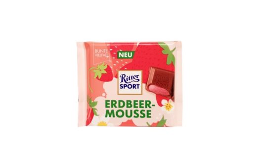 Ritter Sport, Erdbeer Mousse, mleczna czekolada z musem truskawkowym, copyright Olga Kublik