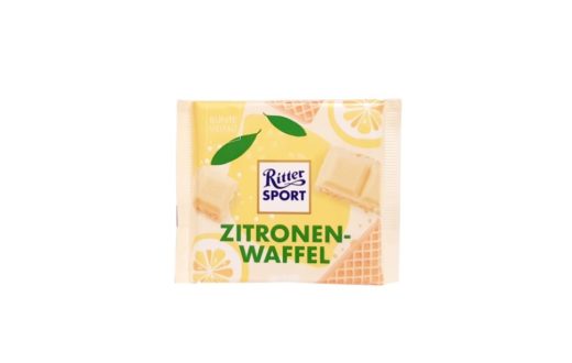 Ritter Sport, Zitronen-Waffel, biała czekolada z waflem cytrynowym, copyright Olga Kublik