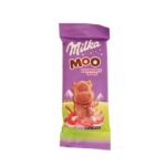 Milka, Moo Raspberry Creme, mleczna czekoladka z żelem malinowym i mlecznym nadzieniem malinowym, copyright Olga Kublik