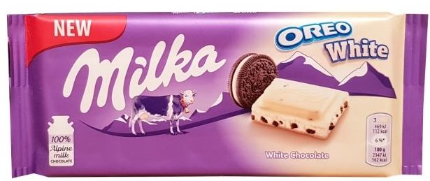 Milka, Oreo White biała czekolada z ciastkami, copyright Olga Kublik