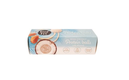 Newtrition, Feel Fit Royal Coconut Protein Balls with almonds, kokosowe praliny proteinowe, copyright Olga Kublik