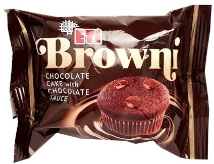 ETi, Browni Chocolate muffinka czekoladowa nadziewana, babeczka czekoladowa nadziewana czekoladą, copyright Olga Kublik