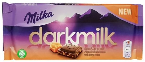 Milka, Darkmilk Salted Caramel, mleczna czekolada ze słonym karmelem, copyright Olga Kublik