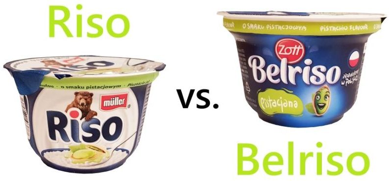 Porównanie ryżu na mleku: Muller Riso pistacjowe vs. Zott Belriso pistacjowe