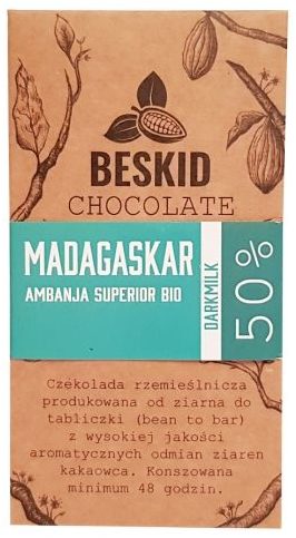 Beskid Chocolate, Madagaskar Ambanja Superior Bio DarkMilk 50%, ekologiczna czekolada mleczna o podwyższonej zawartości kakao,copyright Olga Kublik