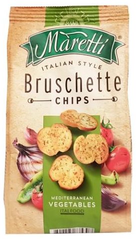 Ital Food, Maretti Bruschette Chips Mediterranean Vegetables, copyright Olga Kublik
