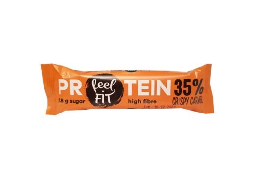 Newtrition, Feel Fit baton Protein 35% Crispy Caramel, karmelowy baton proteinowy, copyright Olga Kublik