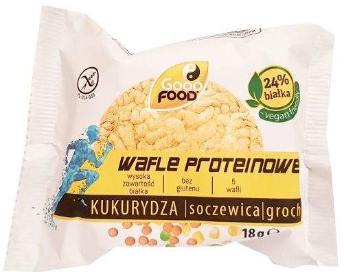 Good Food, Wafle Proteinowe Kukurydza, soczewica, groch 24 białka, copyright Olga Kublik