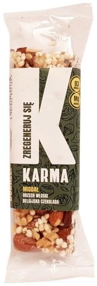 Karma Bars, Karma Migdał Zregeneruj się, zdrowy twardy baton migdałowy, copyright Olga Kublik