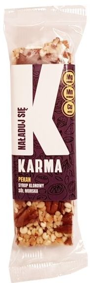 Karma Bars, Karma Pekan Naładuj się, twardy baton orzechowy z pekanami, copyright Olga Kublik