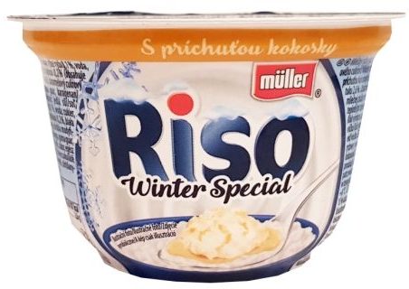 Muller, Riso o smaku kokosanki, kokosowy deser mleczny ryż na mleku, copyright Olga Kublik