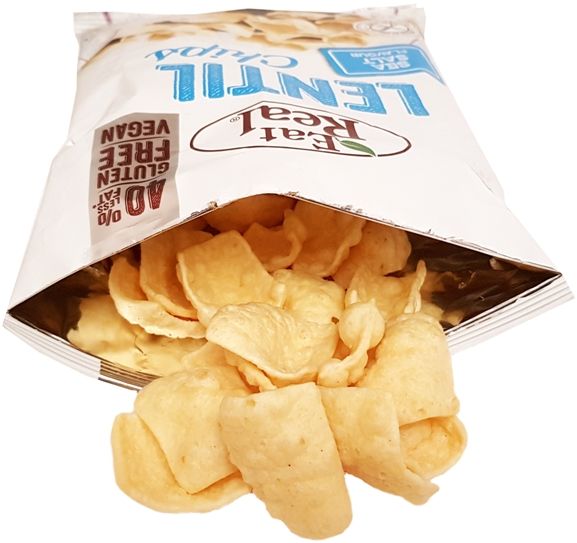 Eat Real, Lentil Chips Sea Salt Flavour wegańskie chrupki z soczewicy, copyright Olga Kublik