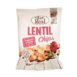 Eat Real, Lentil Chips Tomato & Basil Flavour wegańskie chrupki z soczewicy, copyright Olga Kublik