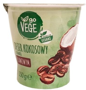 Go Vege, wegański Deser kokosowy o smaku kawowym z Biedronki, copyright Olga Kublik