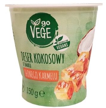 Go Vege, wegański Deser kokosowy o smaku słonego karmelu z Biedronki, copyright Olga Kublik