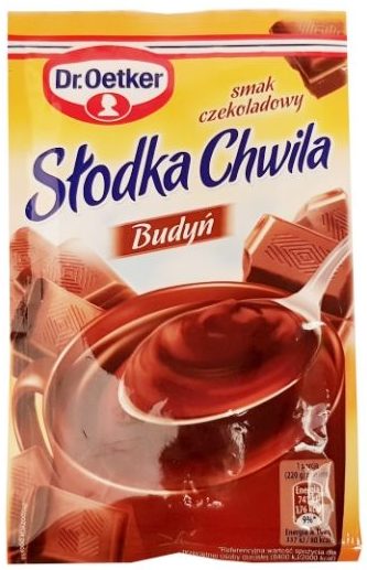 Dr. Oetker, Słodka Chwila Budyń smak czekoladowy stara wersja, copyright Olga Kublik