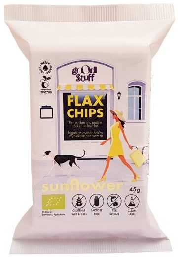Good Stuff, Flax Chips sunflower ekologiczne chipsy z siemienia lnianego ze słonecznikiem, copyright Olga Kublik