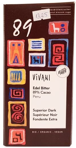 Vivani, Edel Bitter 89% Cacao Peru Superior Dark, gorzka czekolada ekologiczna, copyright Olga Kublik