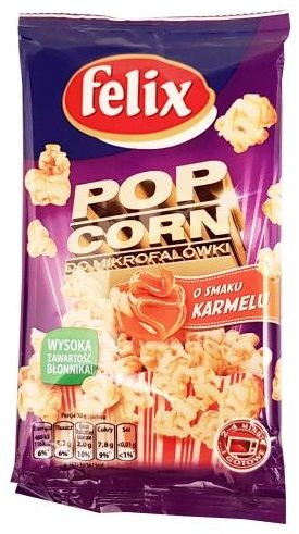 Felix, Popcorn karmelowy do mikrofalówki, copyright Olga Kublik