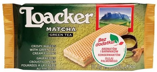 Loacker, Wafers Matcha Green Tea, wafle zielona herbata, copyright Olga Kublik