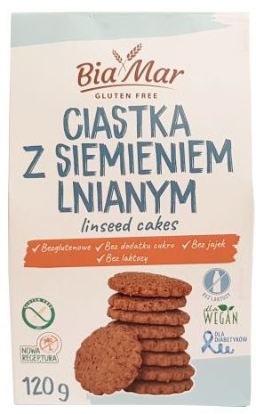 Look Food, BiaMar Ciastka z siemieniem lnianym bez glutenu i dodatku cukru wegańskie, copyright Olga Kublik