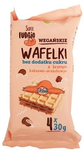 Me gusto, Super Fudgio Wegańskie Wafelki z kremem kakaowo-orzechowym bez dodatku cukru, copyright Olga Kublik