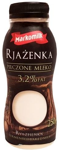 JSC Luksiu pienine, Markomilk Rjażenka (Ryazhenka) pieczone mleko 3,2% tłuszczu, copyright Olga Kublik