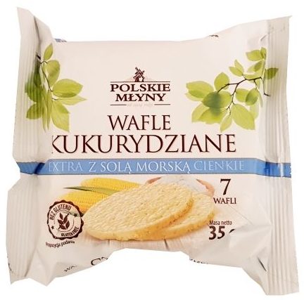 Polskie Młyny, Wafle kukurydziane extra cienkie z solą morską, copyright Olga Kublik