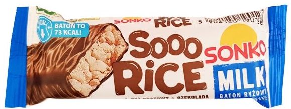 Sonko, Sooo Rice Milk baton ryżowy w mlecznej czekoladzie, copyright Olga Kublik