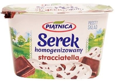 Piatnica, Serek homogenizowany stracciatella, serek waniliowy z czekoladą, copyright Olga Kublik