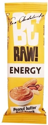 Purella, Ewa Chodakowska Be Raw Energy Peanut butter Raw Snack, surowy baton wegański o smaku masła orzechowego, copyright Olga Kublik