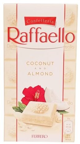 Ferrero, czekolada Raffaello Coconut Almond, biała czekolada kokosowa, copyright Olga Kublik