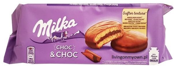 Milka, Choc & Choc ciastka biszkoptowe z kremem kakaowym, copyright Olga Kublik