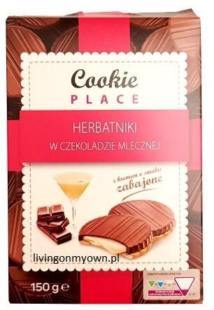 Carrefour Cookie Place, Tago Kardynałki zabajone herbatniki w czekoladzie mlecznej, copyright Olga Kublik