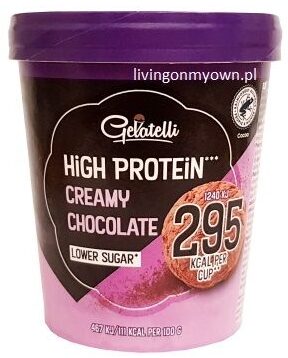 Gelatelli, High Protein Creamy Chocolate 295 kcal lody Lidl, copyright Olga Kublik