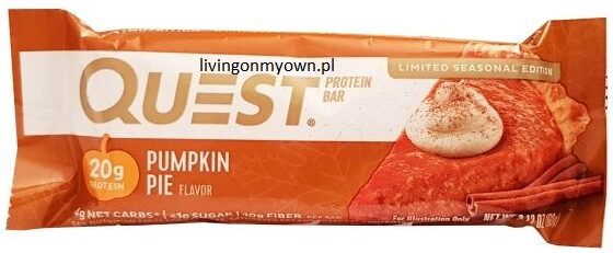 Quest Nutrition, Quest Bar Pumpkin Pie (2021) baton proteinowy, copyright Olga Kublik