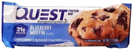 Quest Nutrition, Quest Bar Blueberry Muffin baton proteinowy, copyright Olga Kublik