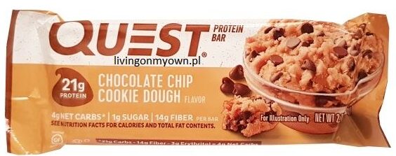 Quest Nutrition, Quest Bar Chocolate Chip Cookie Dough baton proteinowy, copyright Olga Kublik