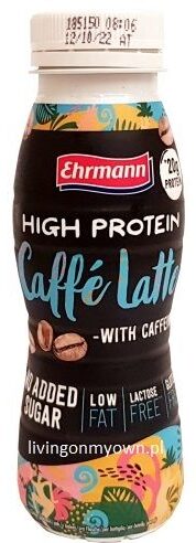 Ehrmann, High Protein Caffe Latte Drink with caffeine, copyright Olga Kublik