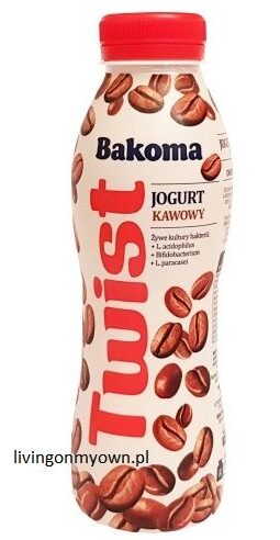 Bakoma, Twist Jogurt kawowy jogurt do picia, copyright Olga Kublik