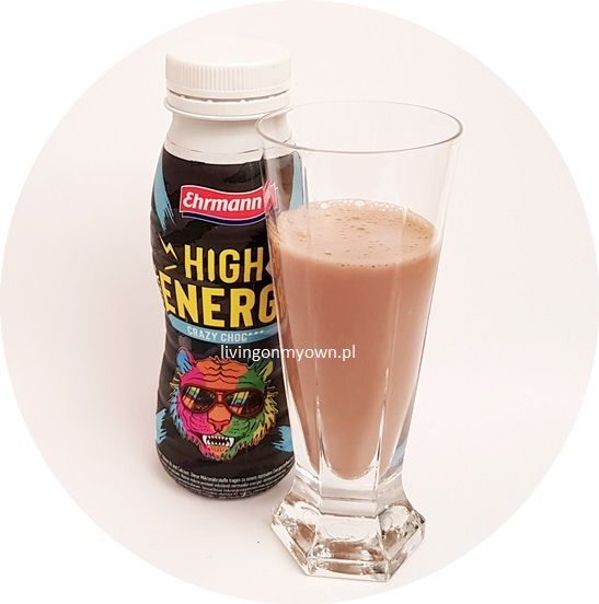 Ehrmann, High Energy Crazy Choc + milk, napój mleczny energetyczny z kofeiną, copyright Olga Kublik