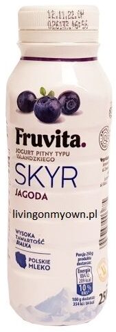 Lactalis, Fruvita Skyr Jagoda jogurt pitny Biedronka, copyright Olga Kublik