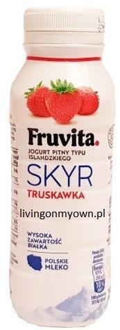 Lactalis, Fruvita Skyr Truskawka jogurt pitny Biedronka, copyright Olga Kublik