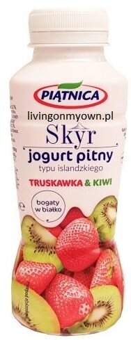 Piątnica, Skyr truskawka kiwi jogurt pitny typu islandzkiego, copyright Olga Kublik