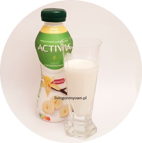 Danone, Activia Banan Wanilia jogurt pitny z probiotykami, copyright Olga Kublik